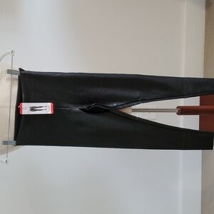 Joie faux leather leggings black size XS with raw hem high rise new with tags